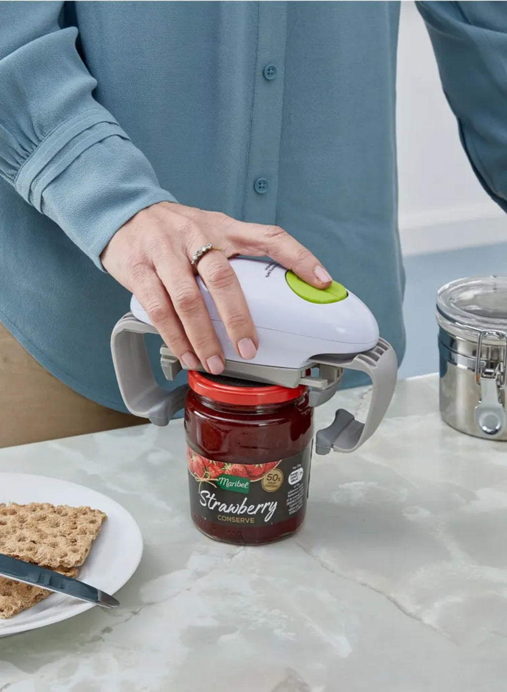 Automatic Easy-Grip Jar Opener (Hands-Free for Seniors)