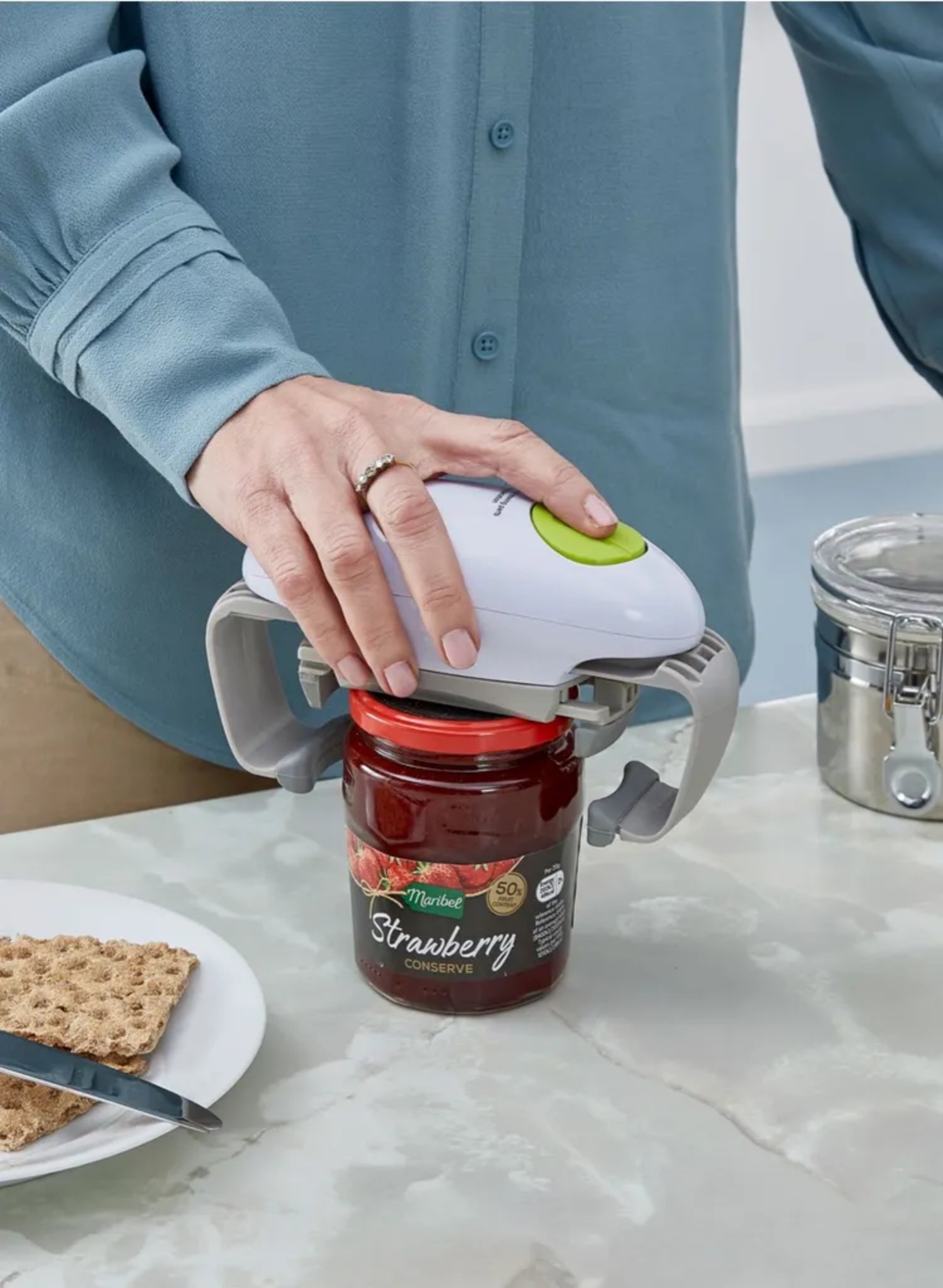 Automatic Easy-Grip Jar Opener (Hands-Free for Seniors)